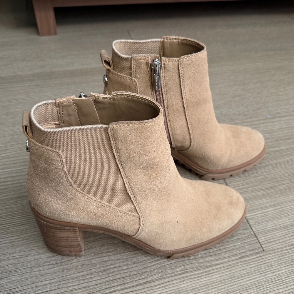 Vince Camuto Tan Suede Ankle Boots